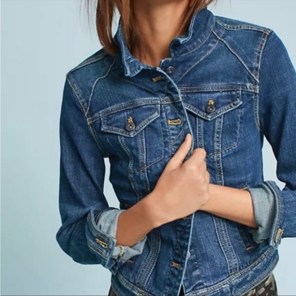 Pilcro by Anthropologie Denim Cropped Jacket